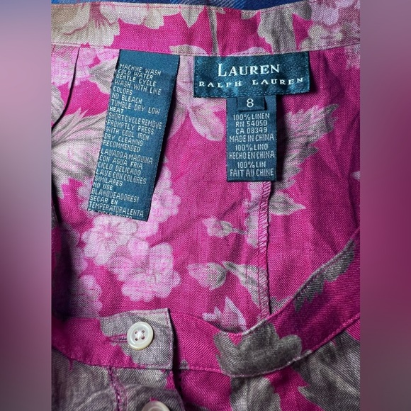 Ralph Lauren Red and Tan A-Line Maxi Skirt Resort Wear - Picture 3 of 4